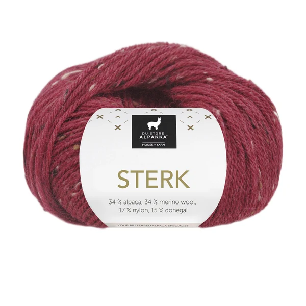 Du Store Alpakka Sterk 934 Deep red tweed