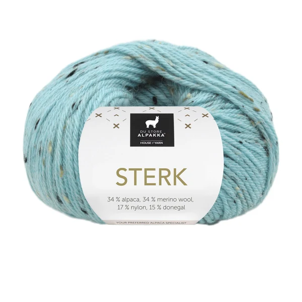 Du Store Alpakka Sterk 928 Caribbean blue tweed