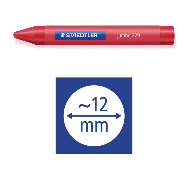 STAEDTLER Noris Club Jumbo 229 Wax Crayons, 12 pcs – Picto