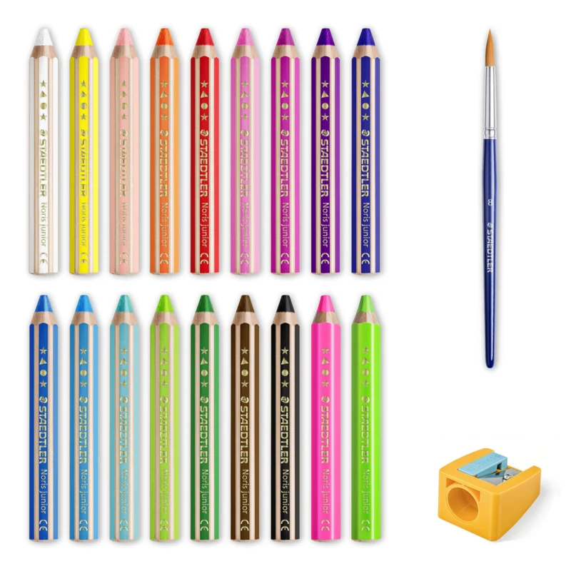 STAEDTLER Buddy 3-in-1 Colour Pencils, 18 pcs – Content