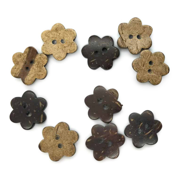 HobbyArts Træknapper Blomst 17 mm, 10 stk