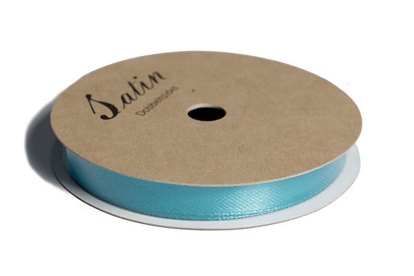 Satin ribbon 9 mm turquoise