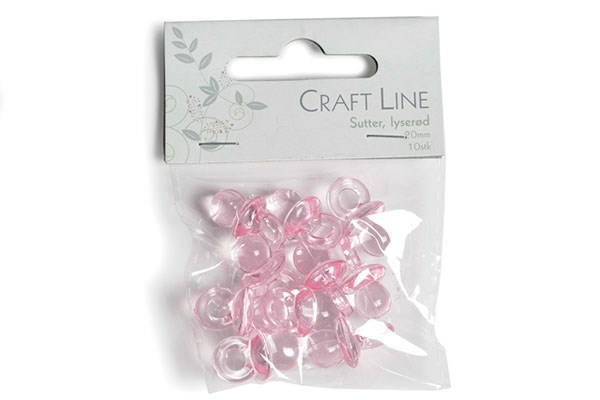 Craft Line Sutter Lyserød 20 mm, 10 stk
