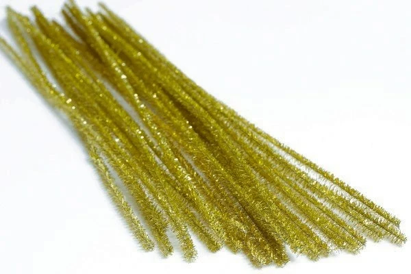 Chenille Metal Guld 30 cm, 24 stk