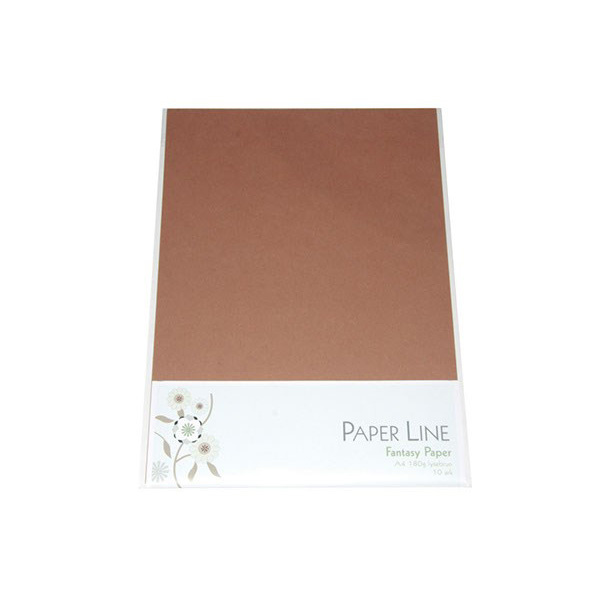 Paper Line Fantasy Karton A4, 10 stk Lysebrun