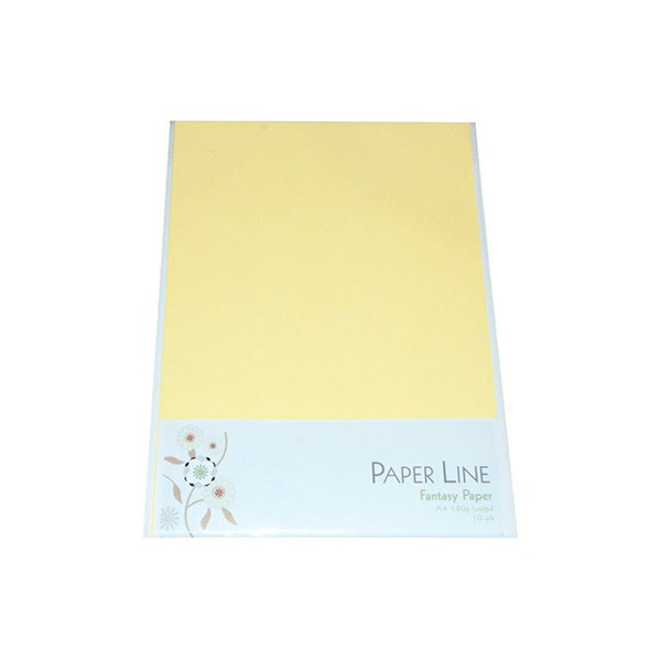 Paper Line Fantasy Karton A4, 10 stk Lysegul