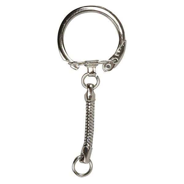 Nøgleringe med kæde, 25 stk