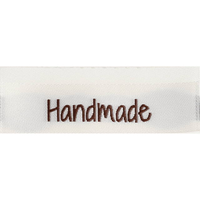 Go Handmade Woven Label, Double Sided, 50 x 11.5 mm, 10 pcs Handmade