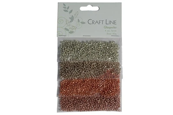 Craft Line Glasperler 2 mm, 4 x 10 g