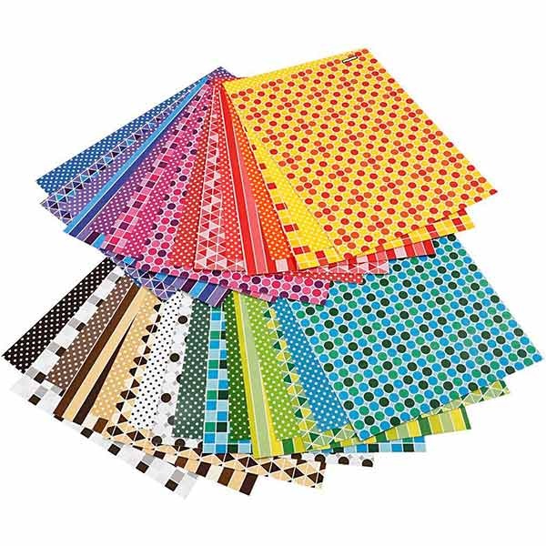 Color Bar Rivekarton, A4, 250 g, 16 ark Mønstret