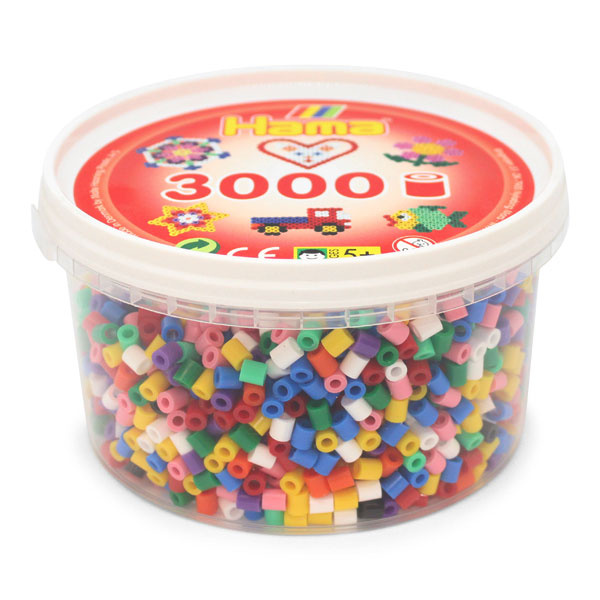 Hama Midi Perler i bøtte, 3000stk 210-00