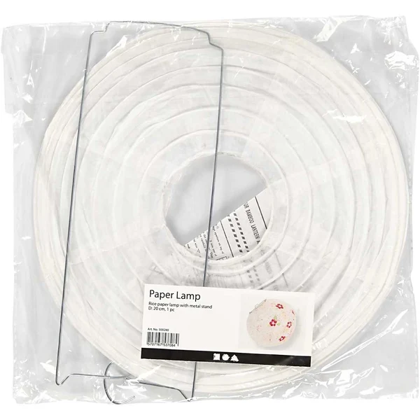 Paper lantern, 20 cm, 1 piece White