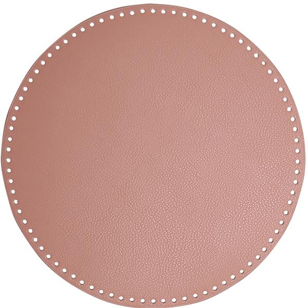 Go Handmade Bag  Basket Base, PU Leather, Round, 35 cm 22409 Rose