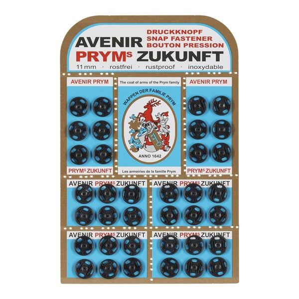 Prym Snap fasteners Black 11 mm, 36 pcs