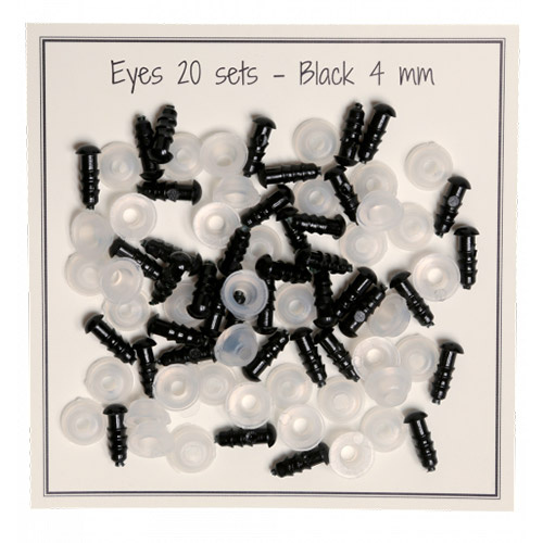 Go Handmade Safety Eye Black 4 mm (20 pairs)