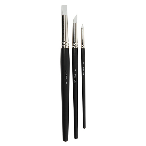Artist Line Rubber tip paint brush 2+6+10 mm, 3 pcs