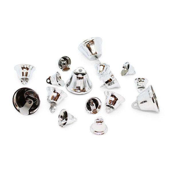 HobbyArts Christmas Bell Silver Mix, 16 pcs