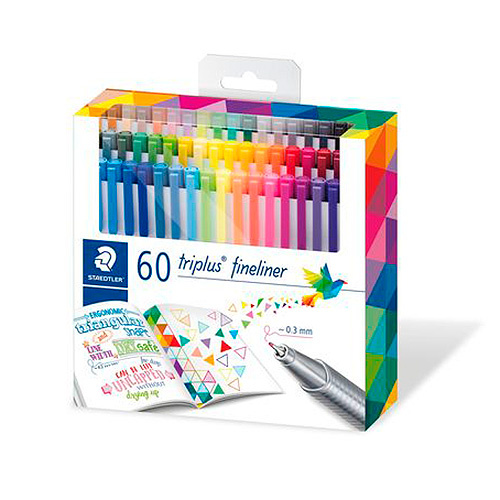 STAEDTLER Triplus fineliner Pens, 60 pcs