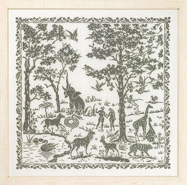 Embroidery kit Adam & Eve