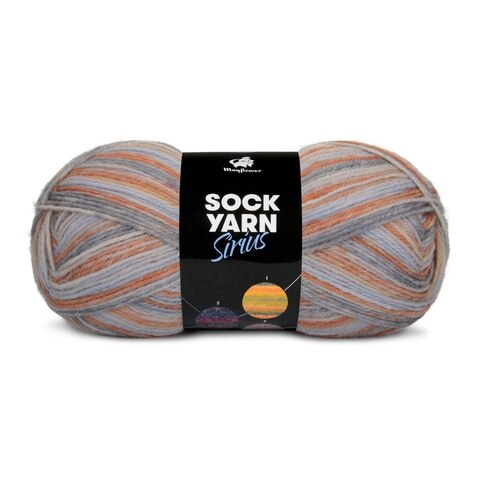 Mayflower Sock Yarn Universe Sirius 04 Light blue/Rust/Dusty blue
