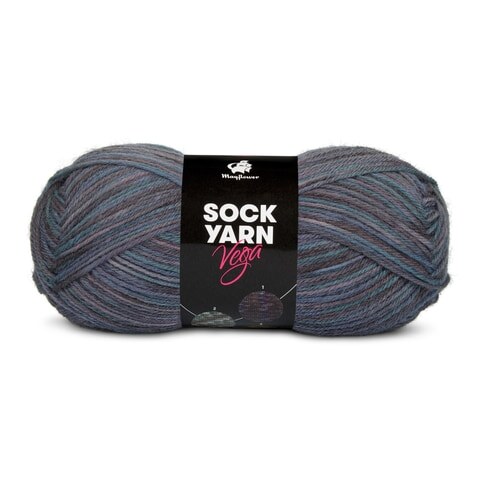 Mayflower Sock Yarn Universe Vega 02 Dusty blue/Dark blue/Slate/Petrol