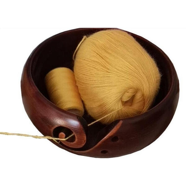 HobbyArts Yarn bowl Dark Pine Wood Low