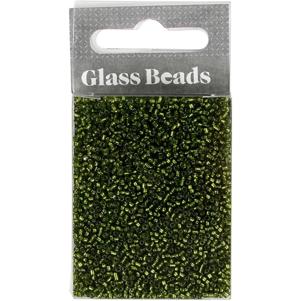 Rocailles, Glass Beads 1.7 mm Grass green