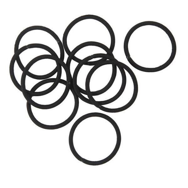 Hair elastics, 45 mm, Sort, 10 pcs.