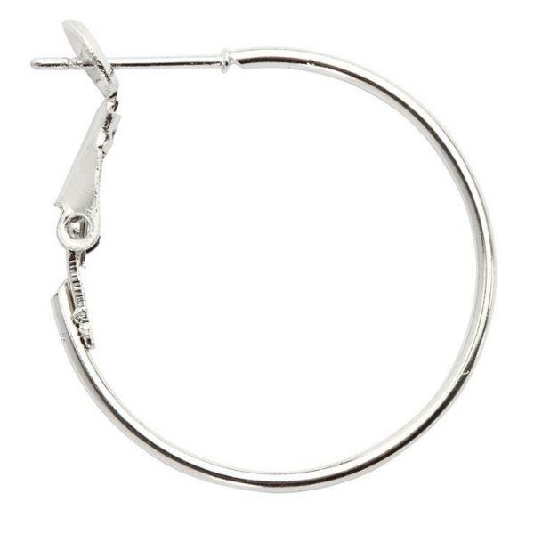 Earring, 25 mm, silver-plated, 8 pcs.