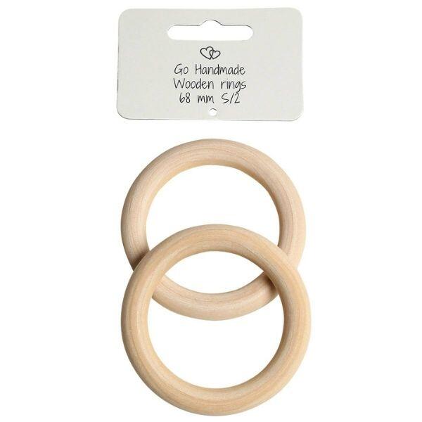 Go Handmade Wooden rings 68 mm, 2 pcs