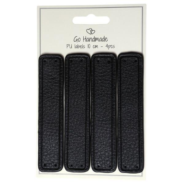 Go Handmade Leather Labels 10 x 2 cm (4 pcs)