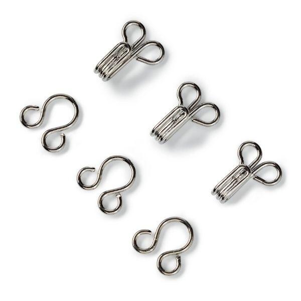 Prym Silver Metal Hooks and eyes, 12 pcs
