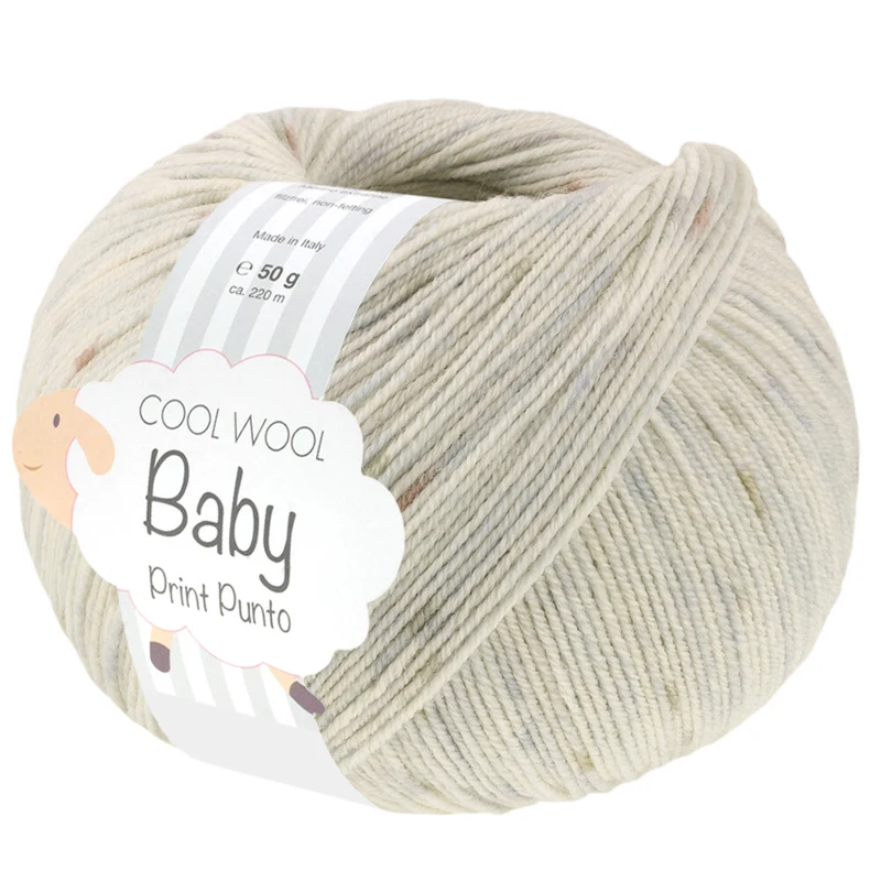 Lana Grossa Cool Wool Baby 376 Silver grey/Taupe/Light grey