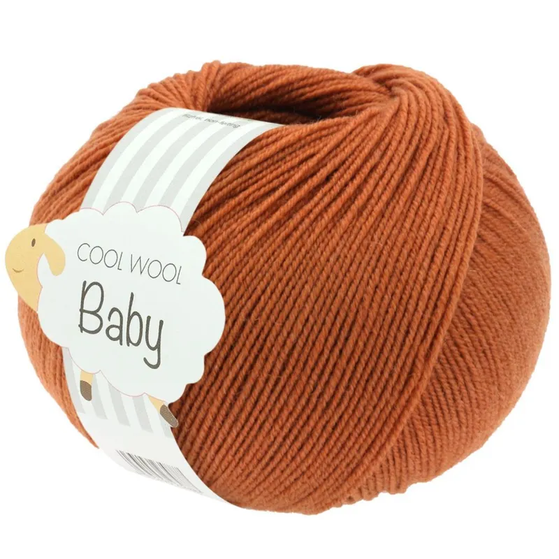 Lana Grossa Cool Wool Baby 337 Brown orange