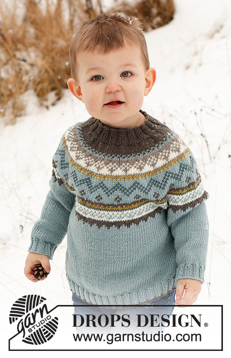 41-8 Edge of the Woods Jumper by DROPS Design