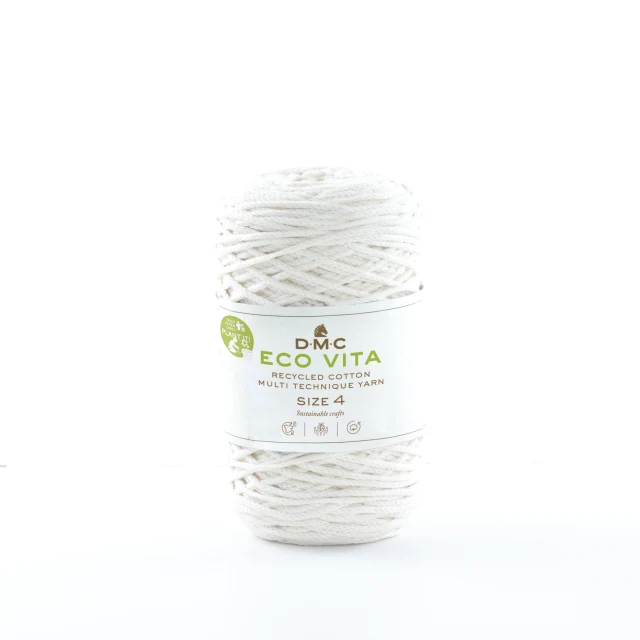 DMC Eco Vita 4 Yarn Unicolor 01 Créme