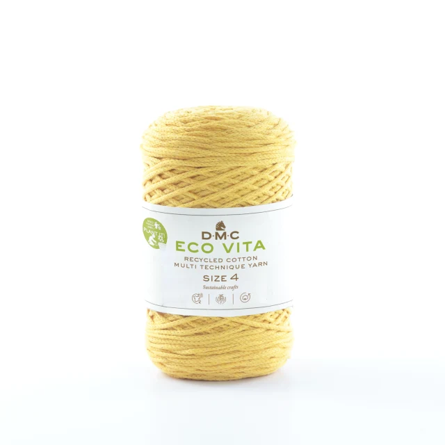 DMC Eco Vita 4 Yarn Unicolor 09 Yellow