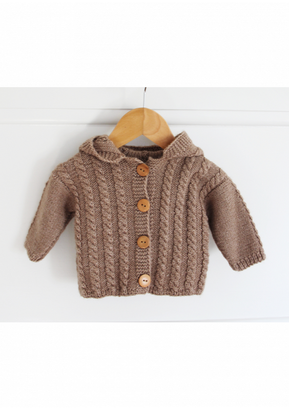 96251 - Cabled jacket with hood