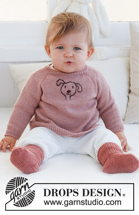 42-1 Woof Woof Sweater by DROPS Design