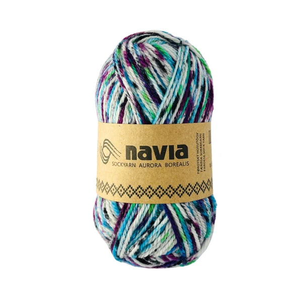 Navia Sock Yarn 521 Blue mottled
