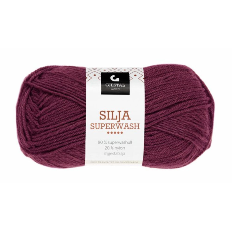 Gjestal Silja Superwash 389 Wine red