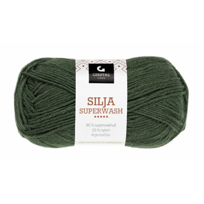 Gjestal Silja Superwash 388 Army green