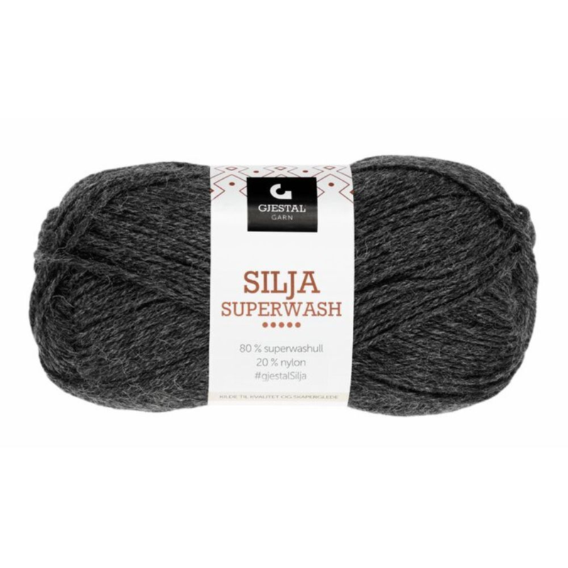 Gjestal Silja Superwash 327 Charcoal heather