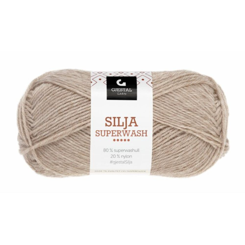 Gjestal Silja Superwash 386 Beige heather
