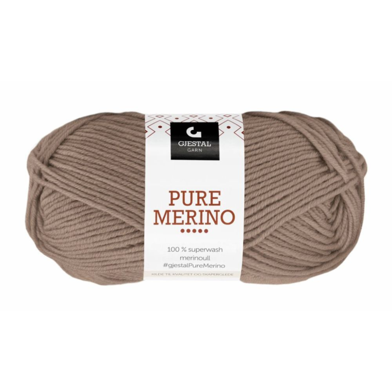 Gjestal Pure Merino 125 Light brown heather