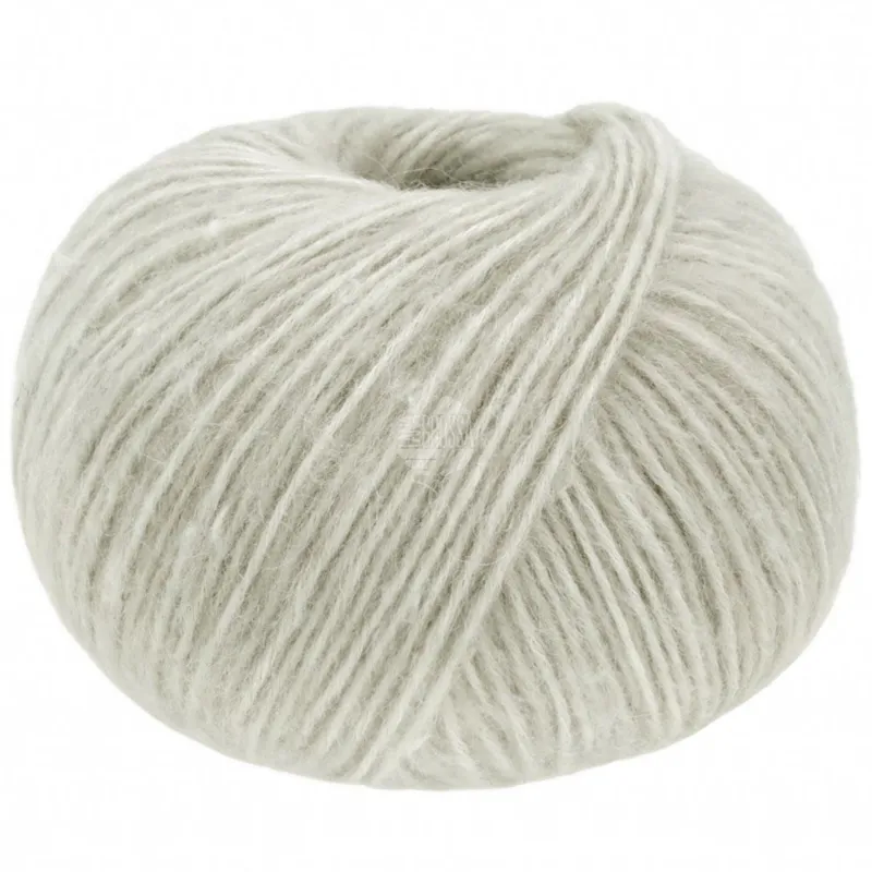 Lana Grossa Natural Alpaca Pelo 36 Off-white/Light grey
