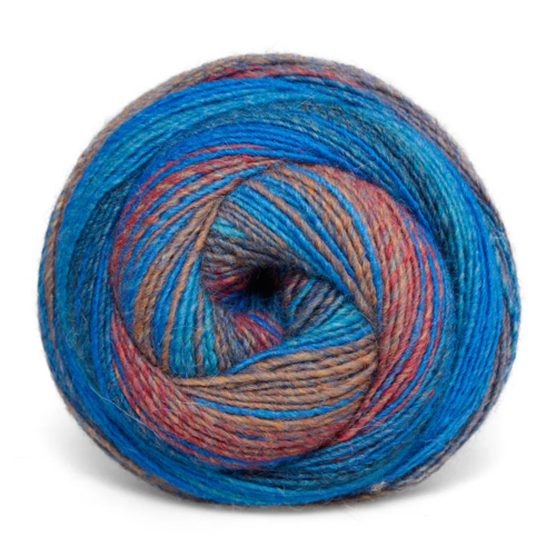 Mayflower Taormina 022 Sapphire/ Aqua/ Rust Red/ Pumpkin