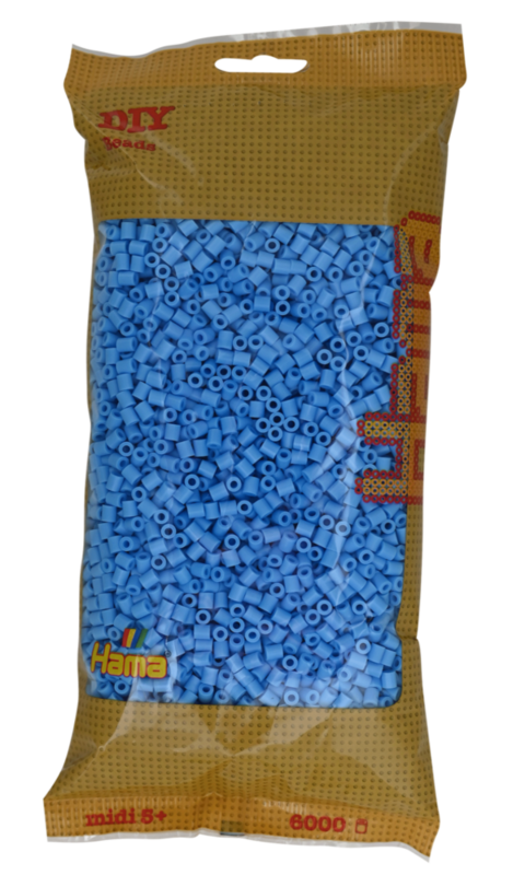 Hama Midi Beads, Solid colour, 6000 pcs 205-46 Pastel blue