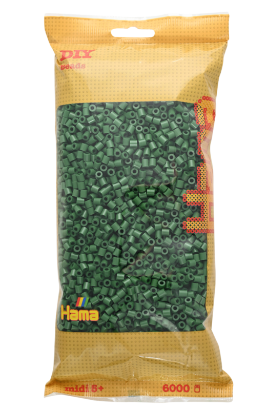 Hama Midi Beads, Solid colour, 6000 pcs 205-102 Forest Green