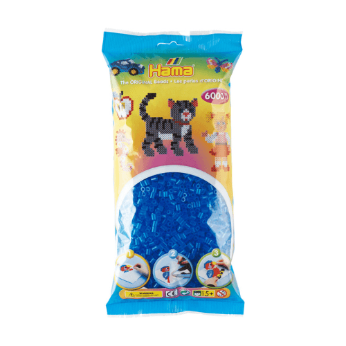 Hama Midi Beads, Transparent, 6000 pcs